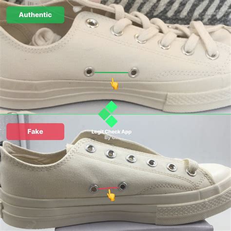 how to tell if commme de garcon shoes are fake|converse counterfeit sneakers.